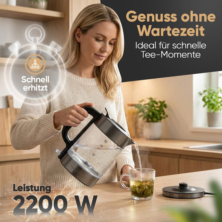 ProfiCook Ketil, glas&stál 1,7ltr