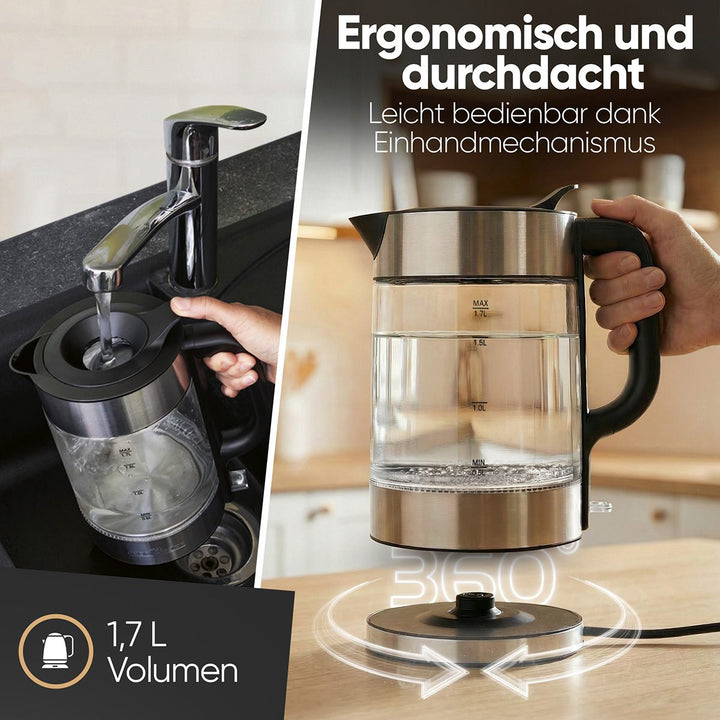 ProfiCook Ketil, glas&stál 1,7ltr