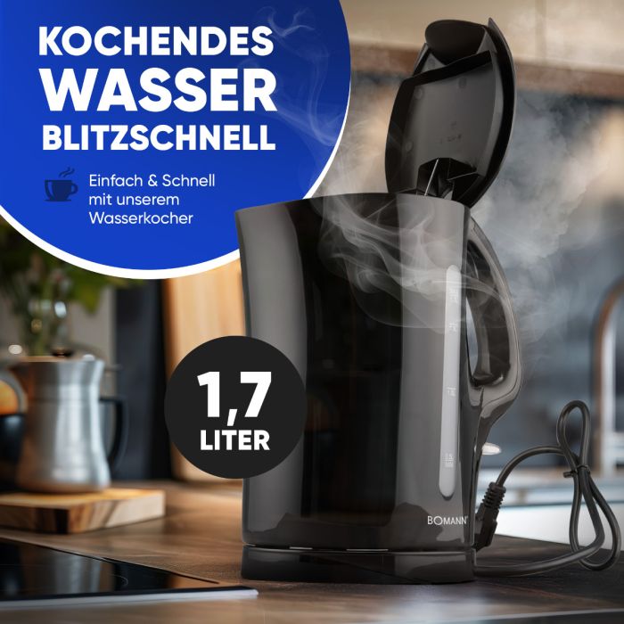Bomann Ketil svartur 1,7ltr