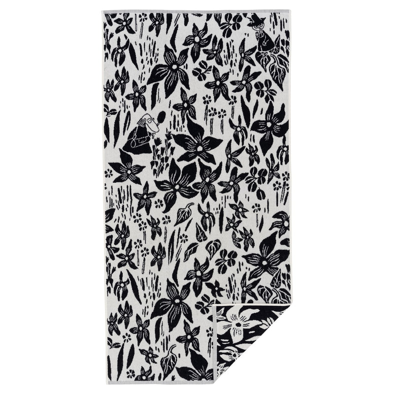 Mumi handklæði 70x140 lilja svart