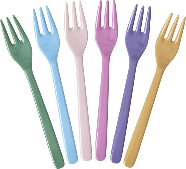 Rice melamine kaku gaflar 6 stk