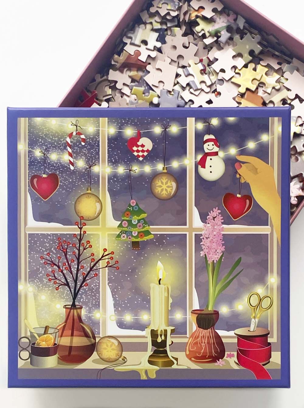 Visse Vasse putlispæl Christmas window 500 brikkar