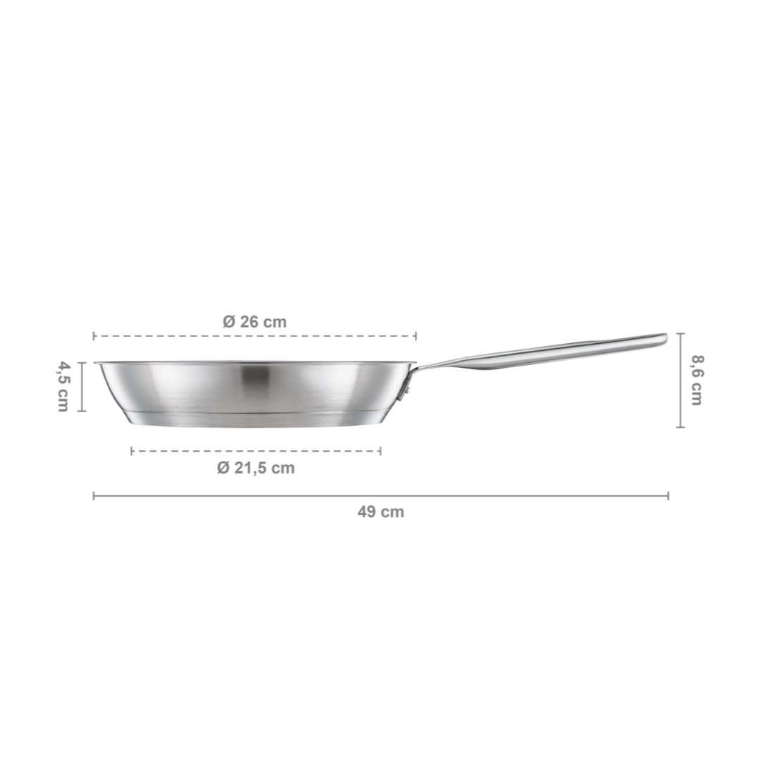 Fiskars all steel panna 26cm non-stick