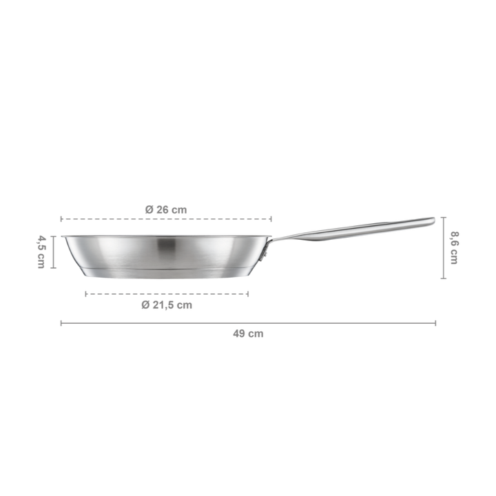 Fiskars all steel panna 26cm non-stick