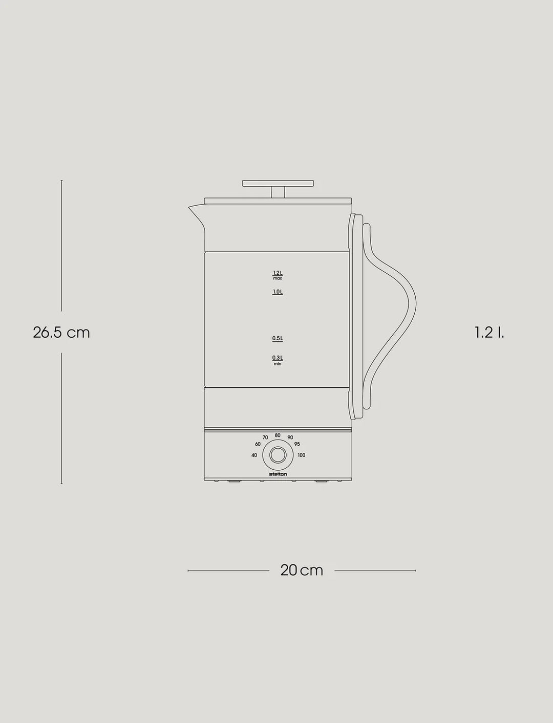 Stelton Emma ketil stál við glas