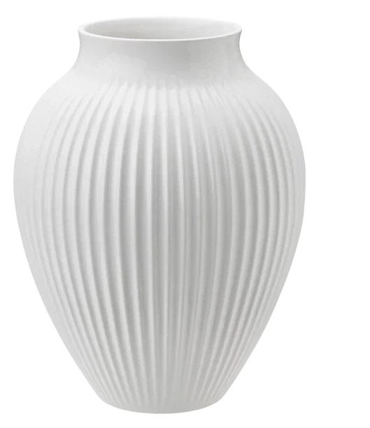 Knabstrup vasi Ripple White 20 cm