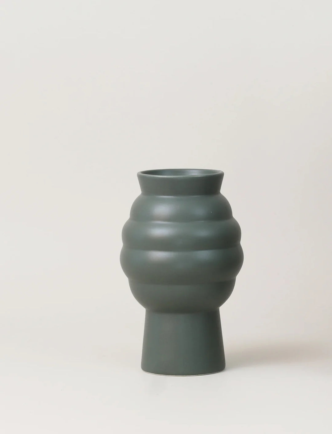 Knabstrup Keramik Tortus Archie vasi No2 mørkegrøn H23.5 cm