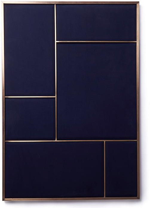 Nouveau uppslagstalva brass/navy  89x62cm