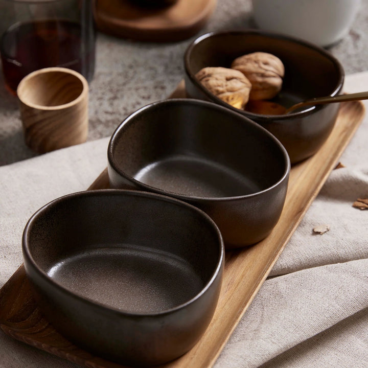 Raw træ tallerkur 32,5x12x2cm