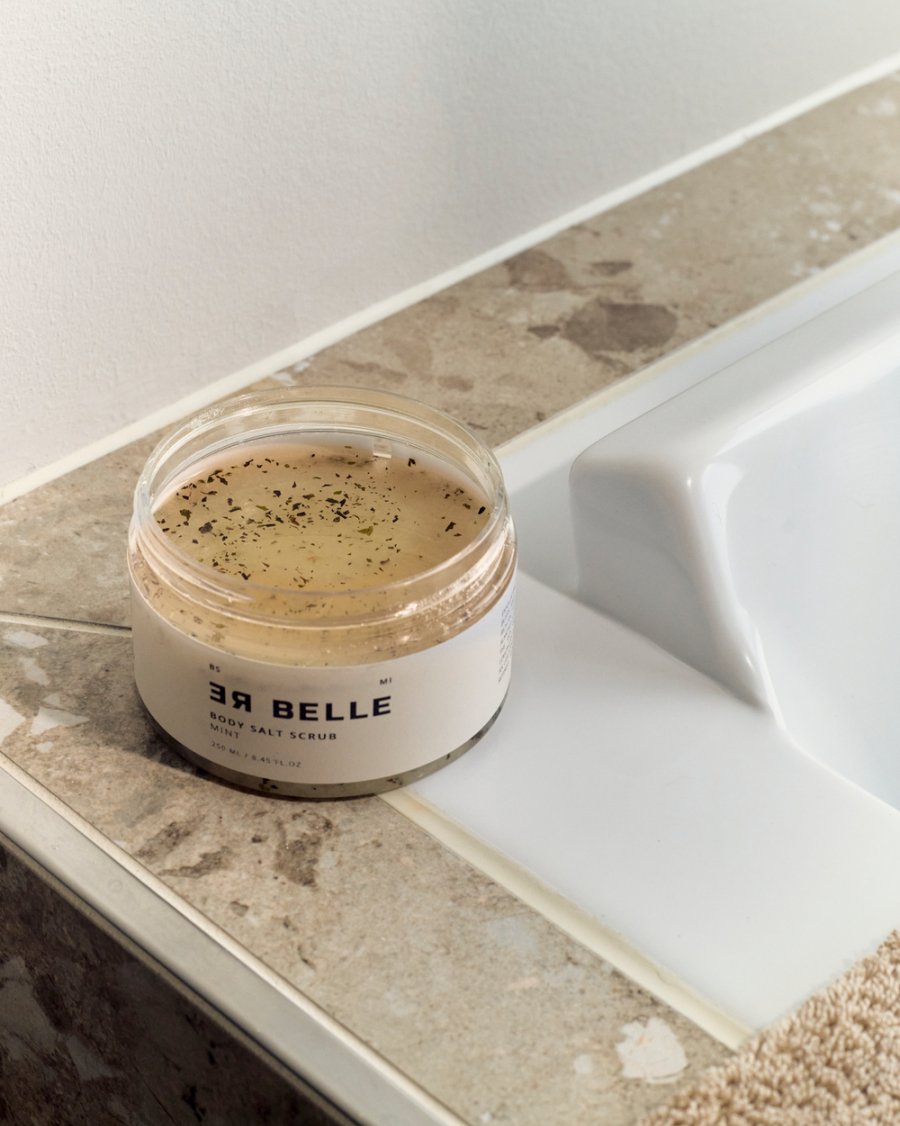 Rebelle body salt scrub mint