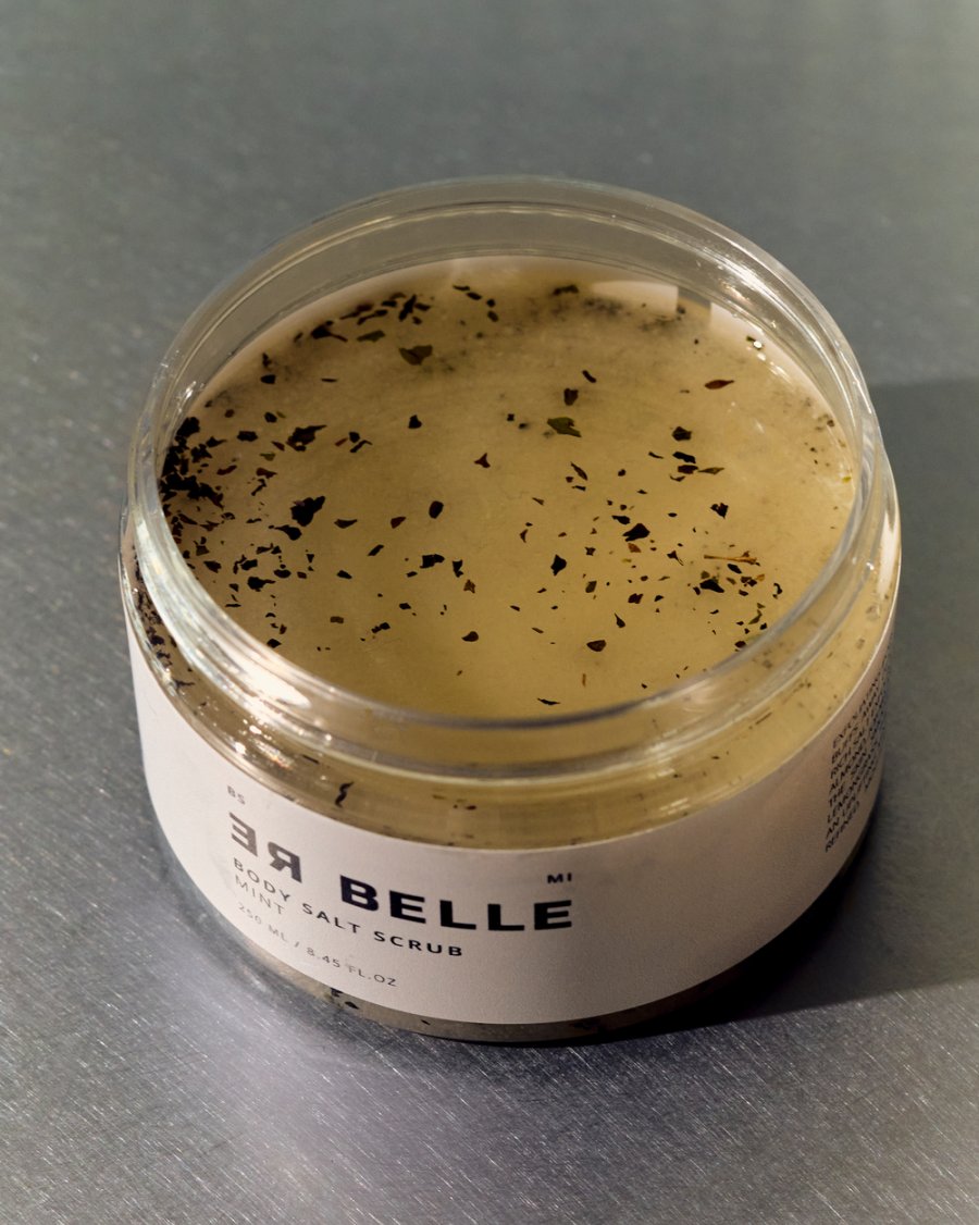 Rebelle body salt scrub mint