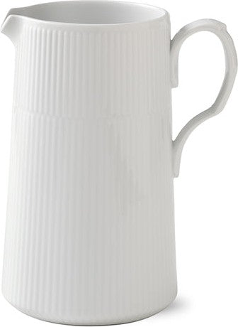 Royal Copenhagen Hvid Riflet kanna 1,60ltr