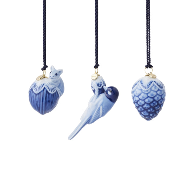 Royal Copenhagen Blue collectibles mini 3 stk