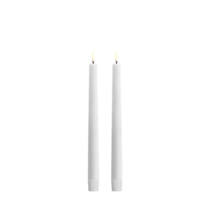 Uyuni Led Voksljós, hvítt, 2stk, 2,3x25cm