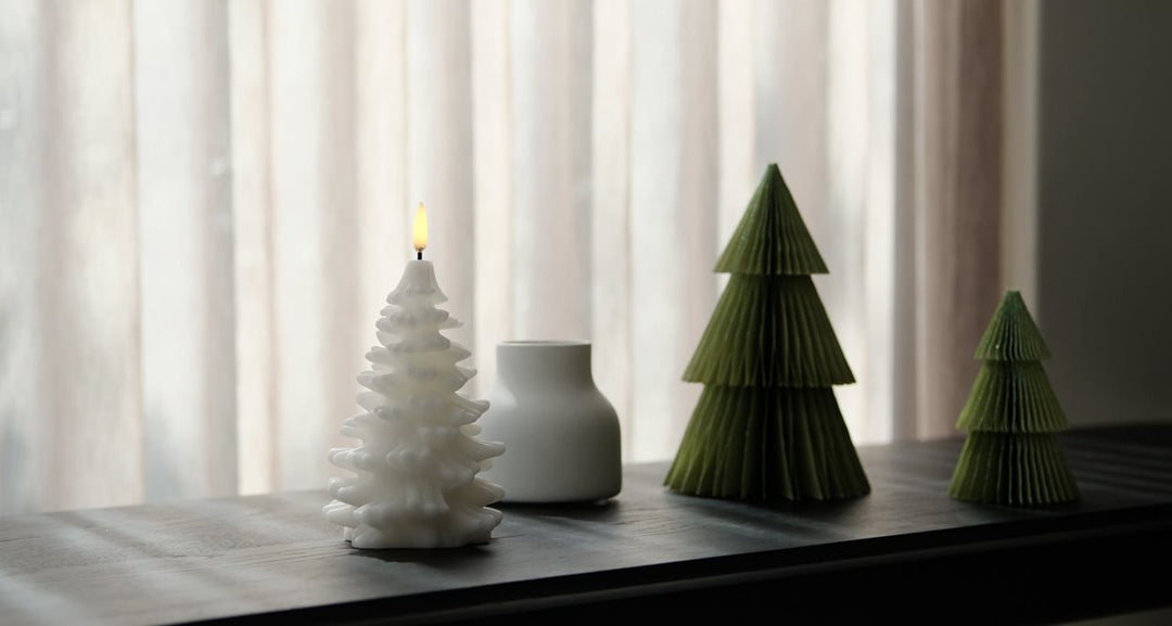 Uyuni Christmas Candle Olive Green 15 cm