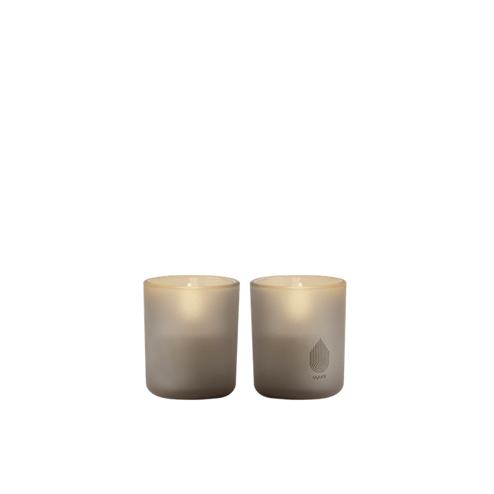 Uyuni Glass Candle Sandstone 2 stk.