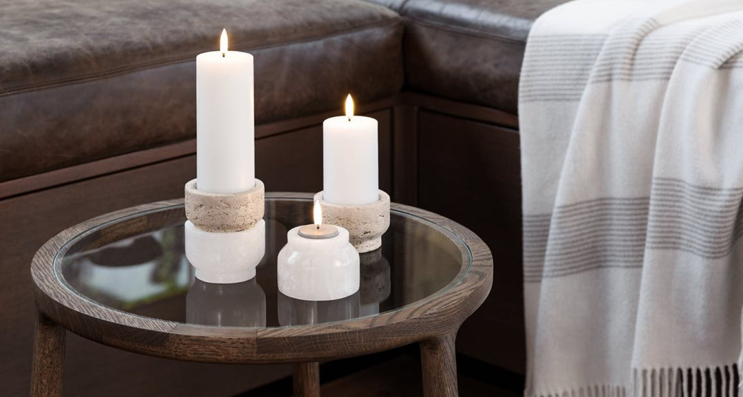 Uyuni Travertine Candleholder Desert