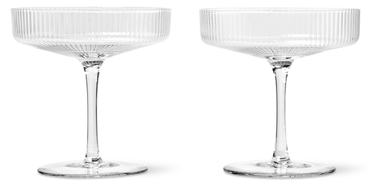 Ferm ripple champagne gløs 2 stk.