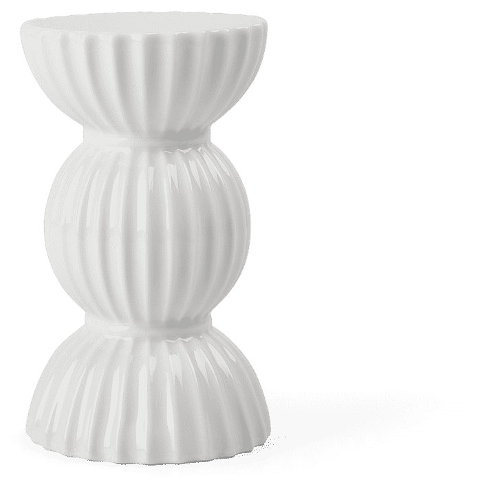 Lyngby Tura ljósastaki 14cm hvítt