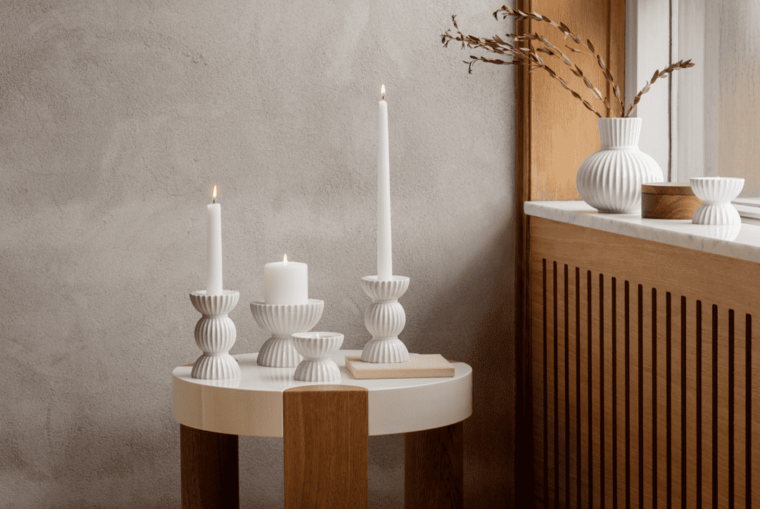 Lyngby Tura ljósastaki 14cm hvítt