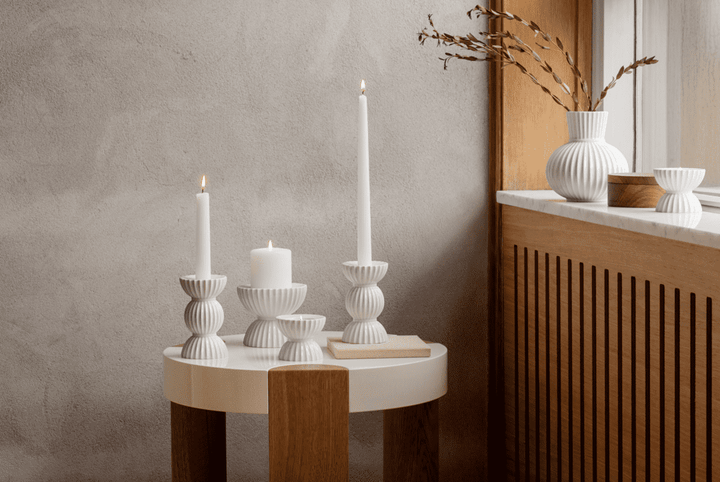 Lyngby Tura ljósastaki 14cm hvítt